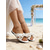 preiswerte Hochzeitsgast-Elegante weiße Damensandalen mit Schleifendetail – bequeme Sommerschuhe für Strandhochzeiten und Gäste