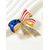 abordables Accessoires-Broche patriote en forme de nœud pour femmes du 250e anniversaire des États-Unis disponible en or et en argent en matériau allié parfait pour les célébrations de l'Amérique et du jour de