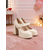 abordables Saint Valentin-Escarpins roses à plateforme pour femmes avec bride à boucle – un style rétro chic pour la Saint-Valentin, les fêtes et les occasions spéciales