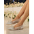 tanie Panna młoda-Damskie płaskie buty ślubne z kokardką w kolorze kości słoniowej, eleganckie, płaskie buty ślubne ze szpiczastym noskiem dla panny młodej, miejski szyk na wesele