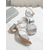 cheap Heeled Sandals-Women's Silver Glitter Strappy Block Heel Sandals with Ankle Strap – Sparkly Square Toe Mid Heel Shoes for Summer Weddings and Tropical Resorts