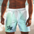 billiga Ocean Print-Herr Kokosnötsträd Gradientfärg Havssköldpadda Badshorts Boardshorts Medium Midja Hawaiisk Strandsemester Sidfickor Mesh foder Elastisk dragsko i midjan Designer Kläder
