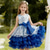 cheap Flower Girl's Dresses-Flower Girl Dress Girls' Formal Dress Wedding Attire Party Wedding Formal Fashion Beautiful Sweet Lace Mesh Sleeveless Crew Neck Blue Red 4-13 Years