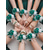 preiswerte Hochzeit ACC-Rosenarmband für Damen, Polyesterbandblume mit Kunstperlenarmband, verschiedene Farben, elegantes Accessoire für Brautjungfern und Bräute für Hochzeiten, Abschlussbälle und festliche Anlässe