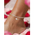 voordelige Valentijnsdag-Enkelbandje voor dames met initialen en een hartvormige zirkonia hanger, enkelbandje van legering met letter, 26 verschillende letters, verstelbare ketting, elegant minimalistisch sieraad, perfect als Valentijnsdag- of Moederdagcadeau.