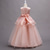 cheap Flower Girl's Dresses-Flower Girl Dress Girls' Formal Dress Wedding Attire Party Wedding Formal Elegant Princess Sweet Lace Mesh Solid Color Sleeveless Crew Neck Pink Sky Blue 4 years+