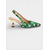 billige Slingback-pumper-Grønne, blomsterbroderte slingback-pumps til dame – elegante vintage-sko med kitten heel fra 1950-tallet for daglig bruk og retroinspirert stil