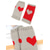 economico San Valentino-Guanti senza dita in maglia da donna con motivo a cuore, vari colori, ideali per San Valentino e per l'uso quotidiano in autunno/inverno