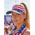 billige Tilbehør-United States 250-årsjubileum Dame USA Flag Polyester Visir – Rød Hvit og Blå Design Ideell Uavhengighetsdag og US Feiringer