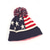 abordables Accesorios-Gorro de punto patriótico unisex del 250 aniversario de los Estados Unidos con pom pom diseño de bandera americana de estrellas y rayas suave gorro de punto de invierno estilo casual para festivales