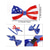 cheap Accessories-United States 250th Anniversary Men's Patriotic Tie &amp; Bow Tie Set, Polyester American Flag Design, Classic Formal Style for US, Independence Day, Parades, Parties &amp; Celebrations