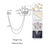 economico Matrimonio ACC-spilla da bavero a forma di corona da uomo con catena, materiale in lega, disponibile in oro e argento, perfetta per matrimoni e feste