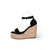 billige Brudepike-Brune espadriller med kilehæl og ankelstropp til dame, elegante brudepikesko i strandstil til bryllup ved sjøen