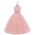 cheap Flower Girl's Dresses-Flower Girl Dress Girls' Formal Dress Wedding Attire Party Wedding Formal Fashion Adorable Princess First Communion Dress Patchwork Mesh Solid Color Sleeveless Crew Neck Light Pink White 4-7 Years