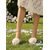 preiswerte Hochzeitsgast-Weiße 3D-Blumen-Hochzeitssandalen für Damen – elegante, transparente Pantoletten mit Blockabsatz, romantische Pantoletten mit spitzer Zehenpartie für Braut und Gartenparty &amp;Hochzeitsgäste