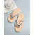 cheap Women-Women's Sparkly Rhinestone Flip Flops - Elegant Beige Thong Sandals with Crystal Trim, Comfortable Platform Beach Slides for Summer Vacation, Poolside Lounging &amp; Island Travel