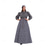 billige Pioner / 1800-tallet-250-årsjubileum i USA 1800-tallet Det gamle vesten Gulvlengde Prærie kjole Sett med panser og forkle Lange Ermer Pionerjente Kostymer i kolonistil Pioner Revolusjonskrigen Blomstret Kostyme Dame
