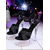 economico Sandali con Piattaforma-Scarpe con tacco a spillo con plateau e glitter rossi da donna, tacchi alti in acrilico trasparente per feste notturne &amp;pole dance