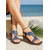 baratos Sandálias plataforma anabela-Sandálias femininas boho azul-celeste com salto anabela e aplicações de flores de cristal – sandálias elegantes com tira em T e strass, perfeitas para férias na praia e resorts exóticos. &amp;viajantes