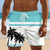 billiga Tropiska växter och blommor-Herr Kokosnötsträd Randig Tropiska växter Badshorts Boardshorts Medium Midja Hawaiisk Strandsemester Sidfickor Mesh foder Elastisk dragsko i midjan Designer Kläder