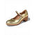 cheap Ballroom Shoes &amp; Modern Dance Shoes-Women's Gold Mary Jane Dance Shoes with Block Heel, Classic Professional Ballroom &amp; Latin Dance Shoes