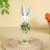 cheap Novelty Toys-Easter Basket Stuffers Easter Bunny Decorations for Home, Handmade Standing Rabbit Figurines with Flowers, Cute Spring Easter Decor for Tiered Tray, Table, Shelf, Mantle
