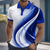 ieftine Polo geometric pentru bărbați-Bărbați Geometică Γραμμή Tricouri polo Manșon scurt Tricouri de polo Cămăși cu guler Casual Îmbrăcăminte Atletică Nasturi Primavara vara Albastru piscină Negru Mov