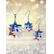 cheap Accessories-United States 250th Anniversary Women's Patriotic Star Jewelry Set, Alloy Necklace &amp; Earrings with Red White Blue Crystal Design, Parades &amp; Holiday Celebrations