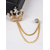 economico Matrimonio ACC-spilla da bavero a forma di corona da uomo con catena, materiale in lega, disponibile in oro e argento, perfetta per matrimoni e feste