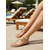 baratos Mulheres-Sandálias femininas de dedo com pérolas pretas - elegantes sandálias de tiras com salto baixo e detalhes em cristal, calçado confortável para férias de verão luxuosas em resorts. &amp;relaxar à beira da