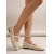 economico Donne-ballerine Mary Jane da donna in rete con ricami floreali: eleganti scarpe slip-on traspiranti in stile isola tropicale per vacanze in resort sulla spiaggia e viaggi estivi