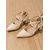 baratos Dama de honra-Sapatos de salto bloco branco marfim para mulheres, elegantes sapatos de dama de honra com tira no tornozelo para casamentos na igreja.