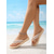 cheap Women-Women's Sparkly Rhinestone Flip Flops - Elegant Beige Thong Sandals with Crystal Trim, Comfortable Platform Beach Slides for Summer Vacation, Poolside Lounging &amp; Island Travel