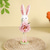 cheap Novelty Toys-Easter Basket Stuffers Easter Bunny Decorations for Home, Handmade Standing Rabbit Figurines with Flowers, Cute Spring Easter Decor for Tiered Tray, Table, Shelf, Mantle