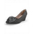 ieftine Mama miresei/mirelui-Pantofi cu toc jos argintii pentru femei cu fundă cu strasuri, pantofi eleganți pentru mame la nunțile bisericești