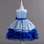 cheap Flower Girl's Dresses-Flower Girl Dress Girls' Formal Dress Wedding Attire Party Wedding Formal Fashion Beautiful Sweet Lace Mesh Sleeveless Crew Neck Blue Red 4-13 Years