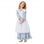 abordables Pionnier / 19ème siècle-250e anniversaire des États-Unis Période coloniale 19ème siècle Robe Prairie Ensemble bonnet et tablier Manches longues Fille pionnière Epoque Coloniale Guerre d'indépendance américaine Fleuri