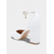 cheap Bride-Women's Ivory Lace Ankle-Strap Block Heel Pumps, Elegant Bridal Shoes for City Wedding Bride