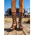 preiswerte Gladiator-Sandalen-Braune Gladiator-Keilsandalen für Damen mit Schnallenriemen – stylische und bequeme Festivalschuhe für Konzerte, Outdoor-Veranstaltungen und den Sommer.