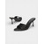 abordables Invité au mariage-Sandales mules en satin pour femmes – élégantes chaussures à talons hauts et bout ouvert, parfaites pour les mariages en plein air et les occasions spéciales.
