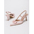 abordables Invité au mariage-Escarpins roses en satin à bout pointu et bride arrière, ornés d'une boucle – chaussures élégantes à petit talon, parfaites pour les demoiselles d'honneur, les cortèges nuptiaux et les événements en intérieur.