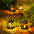 baratos Luzes de paisagem-Conjunto de 1 lanterna solar suspensa, luzes de fada solares para exterior, com acendimento/desligamento automático do anoitecer ao amanhecer, para jardim, pátio e quintal, branco quente.