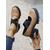 cheap Mary Jane Pumps-Women's Black Chunky Heel Platform Shoes with Cross Strap – Comfortable and Trendy Work Shoes for Office, Commuting and Daily Wear