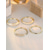 economico Matrimonio ACC-set di anelli impilabili in lega da donna, fasce in zirconia cubica color oro e argento, elegante stile minimalista per spose, cerimonie nuziali, fidanzamenti e abbigliamento quotidiano