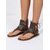 ieftine Femei-Sandale gladiator negre pentru femei, stil boho - sandale plate cu șireturi, pantofi de vară boemi și îndrăzneți pentru festivaluri de muzică, concerte și ținute rave în aer liber