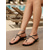 baratos Mulheres-Sandálias femininas de dedo com pérolas pretas - elegantes sandálias de tiras com salto baixo e detalhes em cristal, calçado confortável para férias de verão luxuosas em resorts. &amp;relaxar à beira da