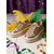 abordables Chaussures de femme-Baskets à plateforme à paillettes or rose pour femmes, chaussures de soirée scintillantes à lacets pour les festivals de carnaval