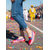 preiswerte Frauen Schuhe-Damen Mardi Gras Bunte Slipper mit auffälligem roten und blauen Design – Bequeme Mode für Karneval festliche Outdoor-Events