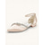 cheap Bride-Women's Elegant Low Heel Pointed Toe Wedding Guest Shoes with Crystal Strap – Comfortable Dress Heels for Formal Events