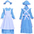 abordables Pionero / Siglo XIX-250º Aniversario de EE. UU. Siglo 19 década de 1800 Vestido de la pradera Conjunto de gorro y delantal Larga Chica pionera Colonial Pionero Guerra Revolucionaria Floral Disfraz Chica Víspera de Todos